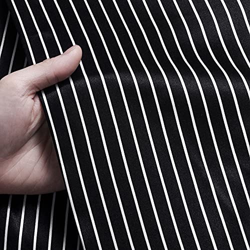 Image of Lonxu Pajamas Set Mens Silk Satin Pajamas Long Sleeve Loungewear Two-Piece Sleepwear Button-Down Pj Set S-XXXXL