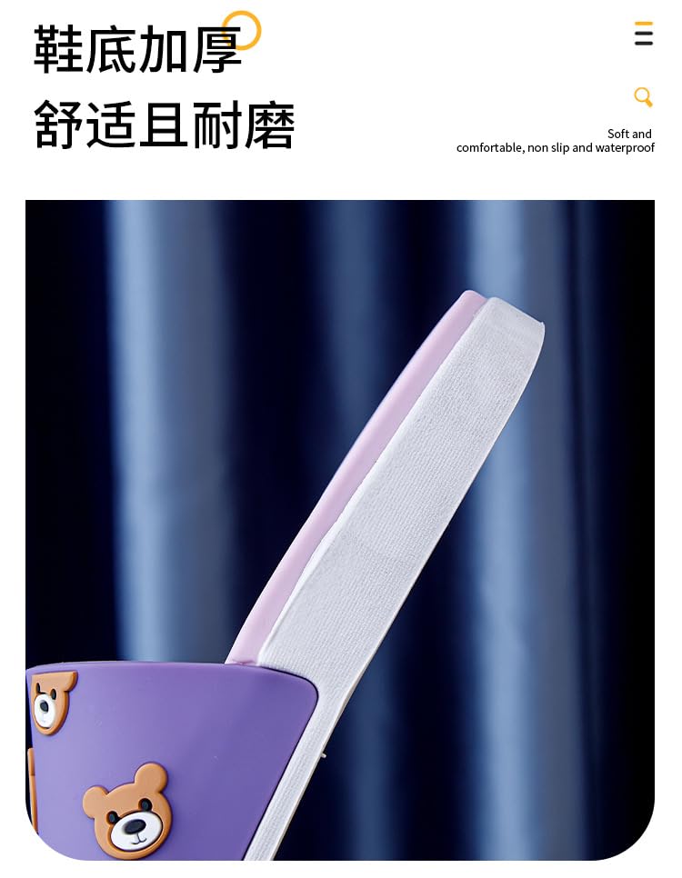 Cute Bear Slippers for Women, Adorable Bear Print, Chunky Sole, Anti-Slip, Indoor-Outdoor Wear2