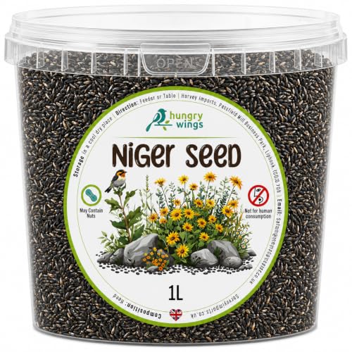 Premium Wild Bird Food 1L Tub (1L Tub Niger Seed)