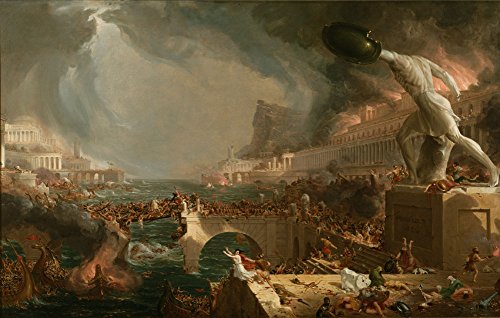 Get Custom Art Thomas Cole - Course Of Empire Destruction, Poster Art Print Wall Decor - Size 16x24 Inches