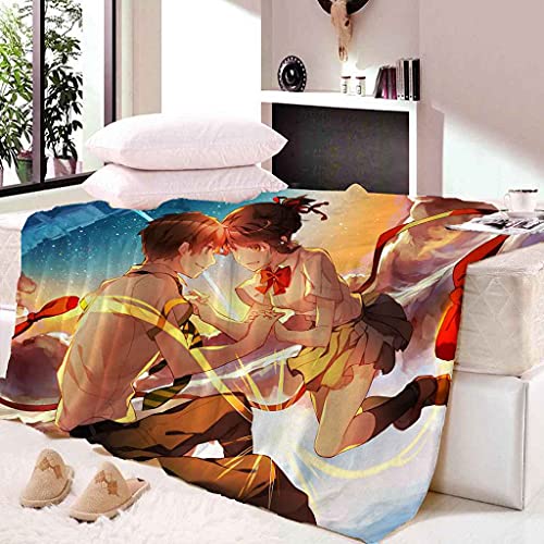 Couverture flanelle garçon animé 150x200cm plaid microfibre doux pour lit