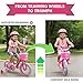 bicystar Girls Bike for Toddlers Ages 2-4 Years, 14 Inch Princess Kids Bike with Training Wheels, Sparkling Frame, Basket, Streamers, Pink Pedal Bicycle, Birthday Gift