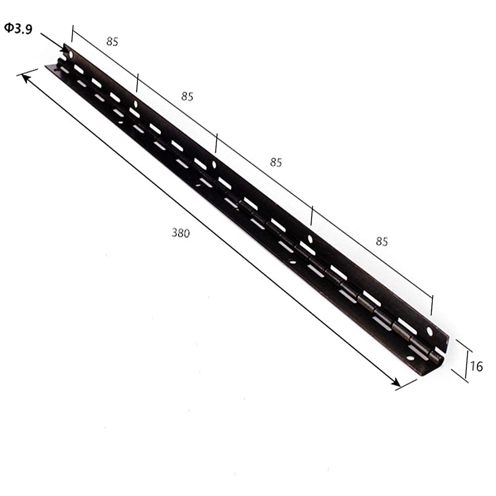 Bisagra De Piano De Metal Cromado 38 Cm - Juego Con 2 Bisagras Y 32 Tornillos, Para Muebles, Puertas Y Proyectos DIY