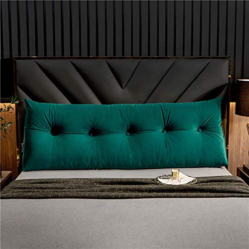 Coussin Chevet Coussin de Lecture Dossier De Chevet Oreiller Compensé en Velours Grand Traversin Canapé Oreiller Démonter Le Coussin De Taille Lavable Aide à Dormir Do(Size:60CM*50CM*20CM,Color:Vert)