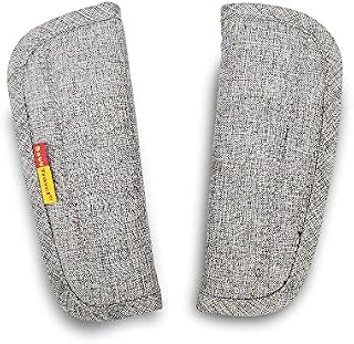 2 Piece Baby Stroller Car Seat Strap Covers Universal Soft Seat Belt Cushion for Newborns Infants and Kids (Grey)