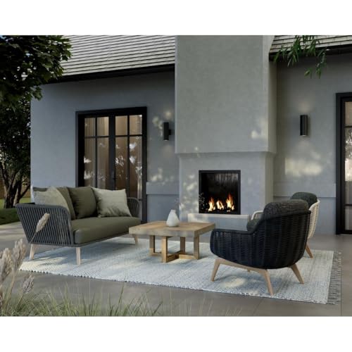 Image of Cylinder Collection 5 inch Modern Outdoor Up /Down Wall Lantern Light Black