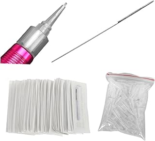 minkissy Microblading Shading Needles 200pcs disposable tattoo needles disposable tattoo tips secant needle round line small