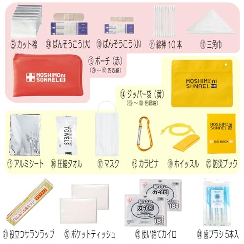 セーフティライフ 防災リュック 防災士監修【30点セット/軽量】保存食・保存水付き 非常用持ち出し袋 SL-BRKHN30-1 の商品画像 7