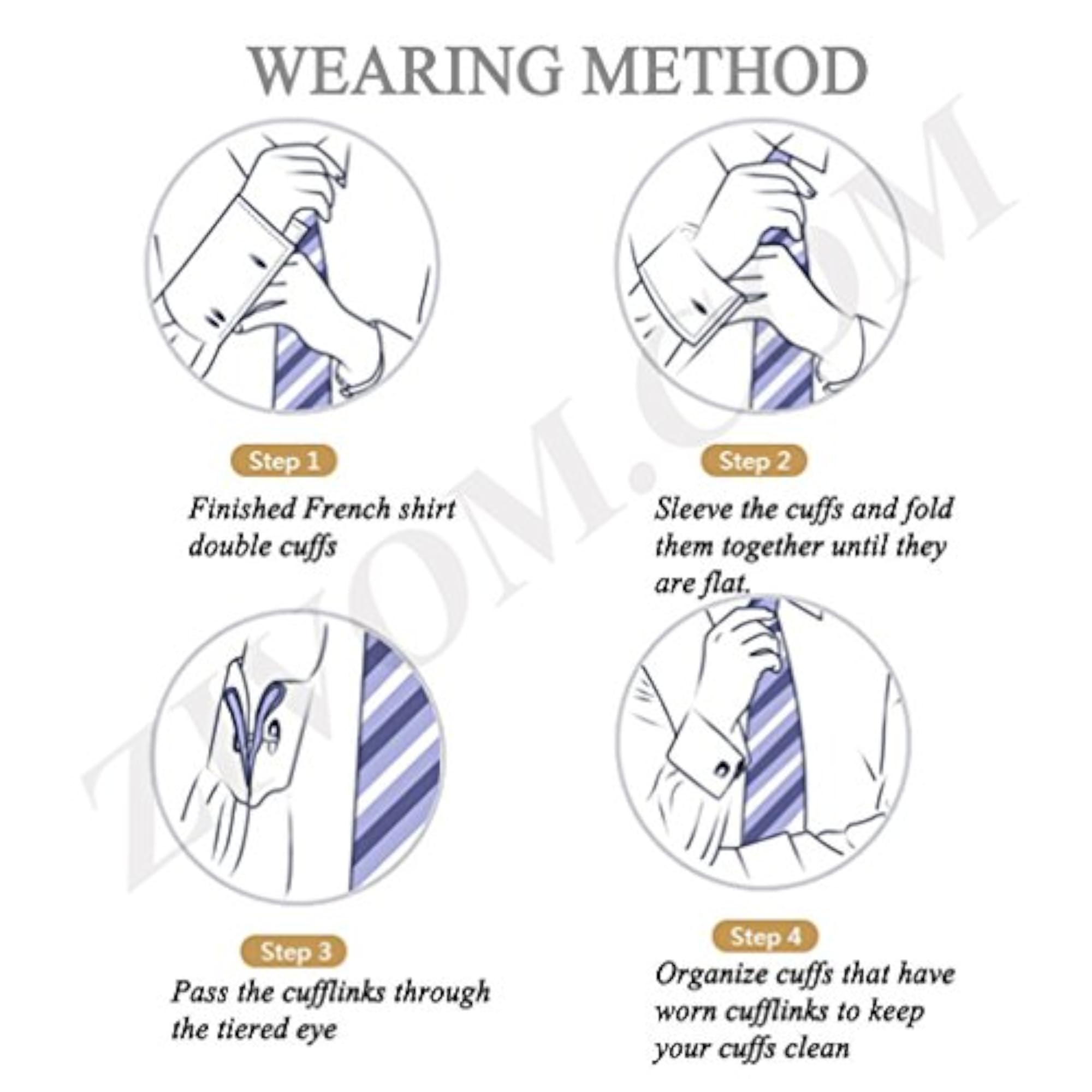 Horse Chequered Formal Cufflinks Combo Set