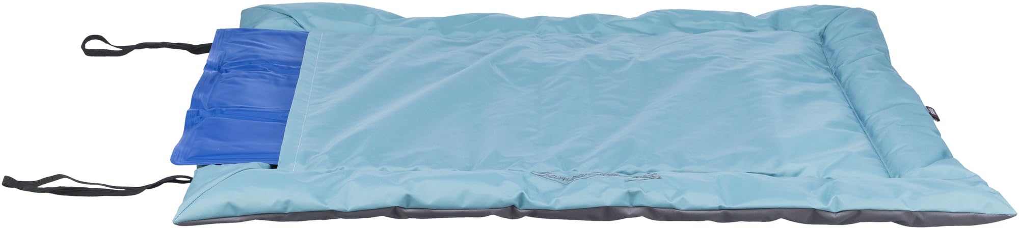 TRIXIE Koc podróżny Samoa Classic, 85 × 70 cm, lodowy błękit/szary - 28265
