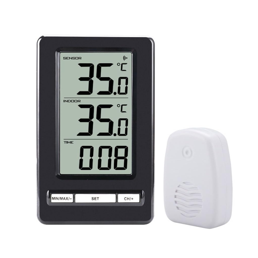 Termometro per Interni ed Esterni, indicatore di Temperatura Ambiente, Ampio Display Digitale.