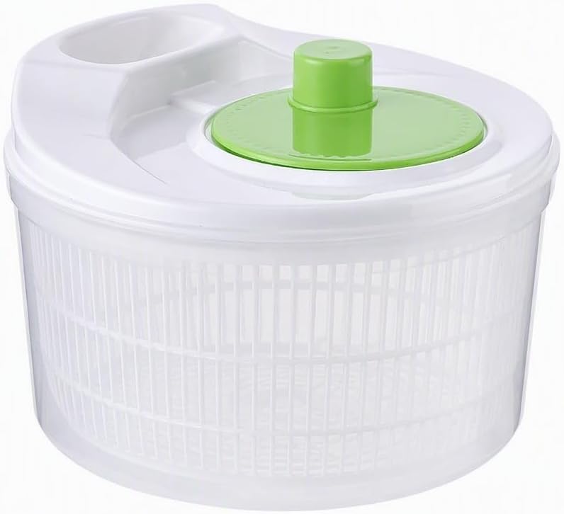 Manual Salad Spinner Vegetable Dryer with Strainer Basket for Home Use
