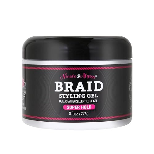 Nicole & Alyssa - Gel para peinar trenzas (tamaño económico, 8 onzas, paquete de 1)