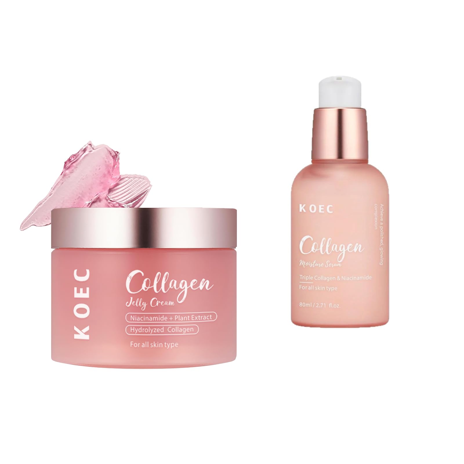 Collagen Jelly Cream, Day Night Cream With Niacinamide & Freeze Hydrolyzed Colla-gen, Anti Wrinkle Face Cream