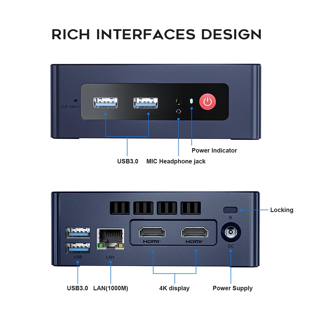 ミニPC ( Celeron N5095，16G，SSD128GB) Mini Pc Mini S 128gb Ssd 8gb Ram Processador Intel Celeron N5095