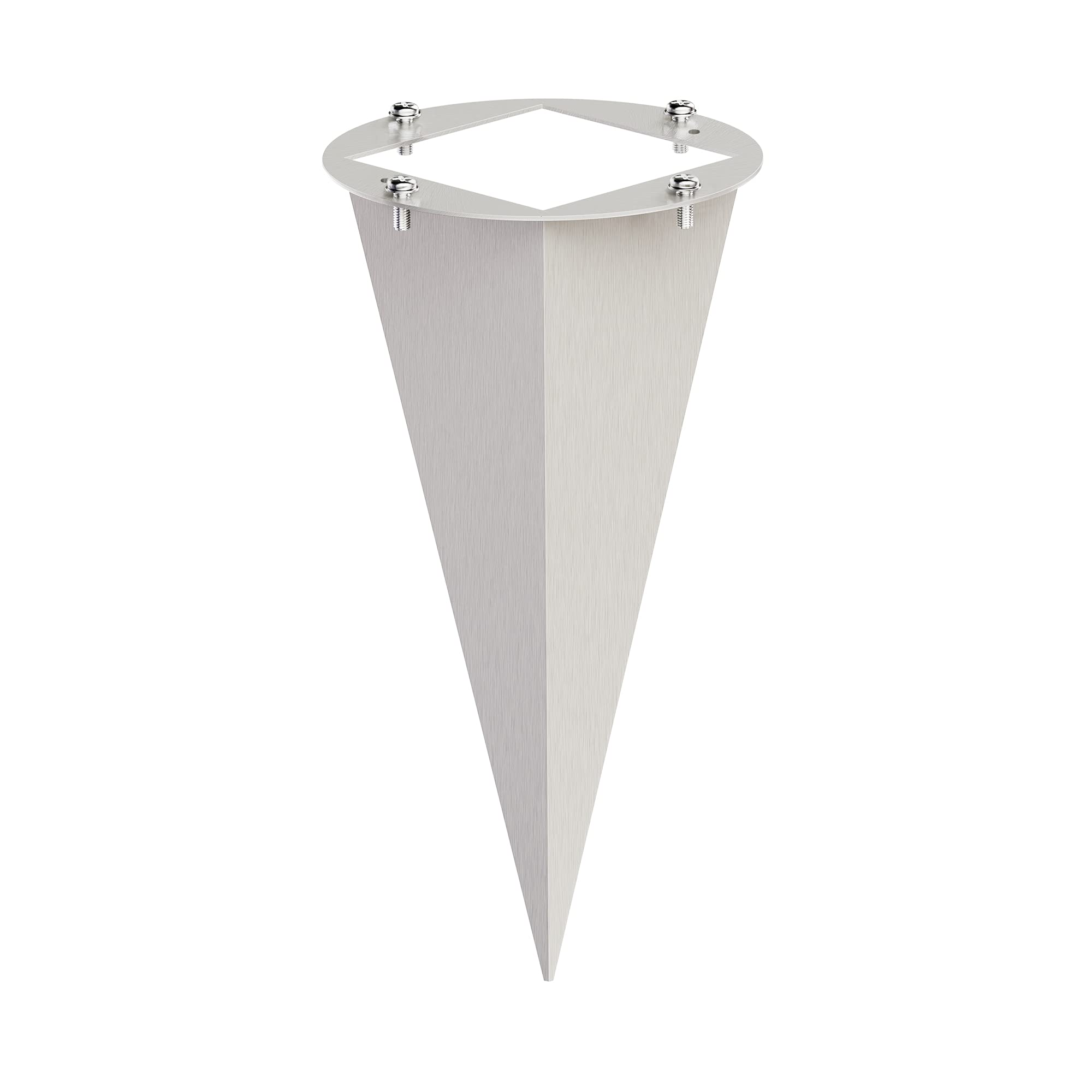 ledscom.de Garten-Erdspieß für Gartensäulen, edelstahl, 20cm, 110mm ⌀