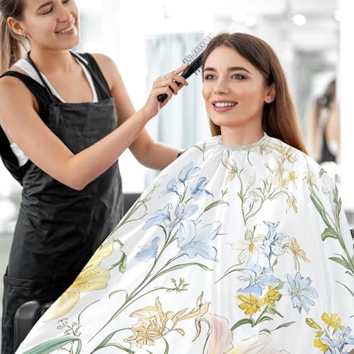 Capa para corte de cabello impermeable profesional MAOBLYR con cierre ajustable de botones para estilismo y peluquería miniatura 7