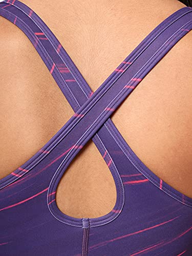 Image of Medium Support Sports Bra for Women | Crossback Design | Removable Padding Purple