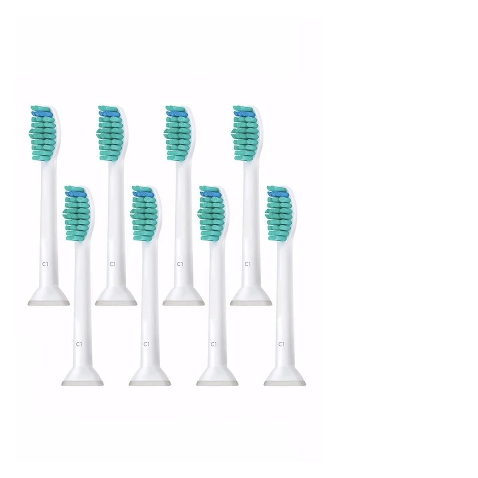 eufeifeiegds Lot de 4/8 têtes de brosse à dents for brosse à dents électrique C1 Pro Results Plaque Defense. Têtes de rechange.(8 Pcs White -C1)