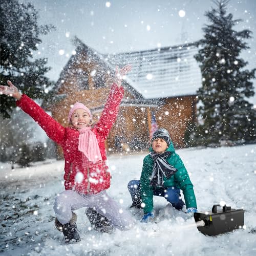 artcreativity snow machine for party - 600-watt snow maker machine - up to 16 feet of almost instant snow - outdoor and indoor christmas decorations - snow liquid sold separately