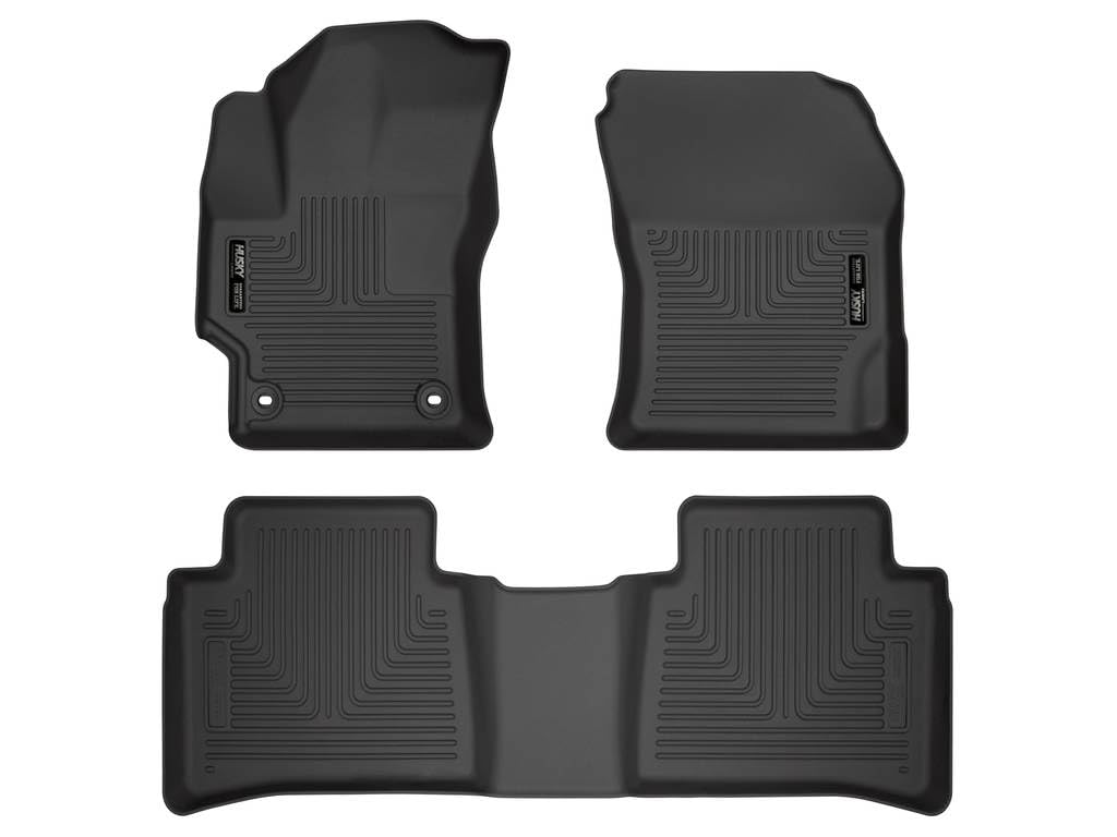 Husky Liners Weatherbeater Floor Mats | Fits 2020 - 2025 Toyota Corolla, Sedan | Front & 2nd Row, 3-pc Black - 95751