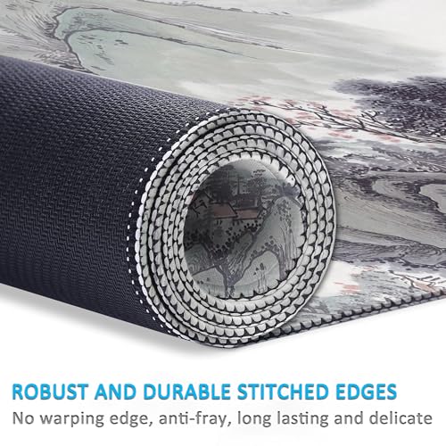 Tapis de souris grand format LL-COEUR protège bureau imperméable 70x40 cm - 6