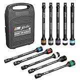 EWK 10-Piece 1/2 Inch Drive Torque Stick Set, 65-150 Ft-lbs Torque Limiting Extension Bars, 8 Inch Long Color-Coded for Lug Nut Installation, Tire Rotation, and Wheel Service