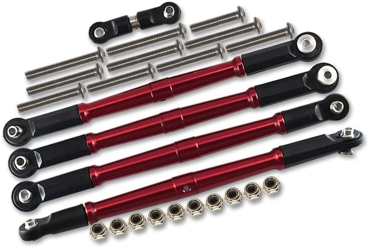 GPM 25Pc Set Upgrades Aluminum Turnbuckles for 1/8 Kraton 6S AR106005 / AR106015 / AR106018 & 1/8 Outcast 6S BLX Stunt Truck & (ARA10648) & 1/8 4WD R/C Talion 6S BLX Speed TR RC Cars (red)