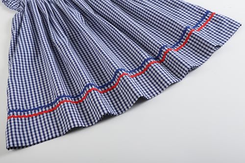 Baby and Girls USA 4th of July Smocked Bishop Dress4