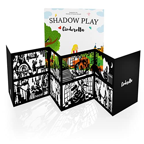 Shadow Play Educational Toy - Cinderella Story Shadow Theater, Montessori Preschool Learning Toys For Girls And Boys - Family Kids Bedtime Book - Birthday Anniversary 3 4 5 6 7 Year Old #TOP2