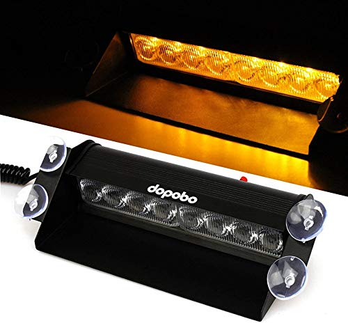 Dopobo 8 LED linternas intermitentes de advertencia de peligro para el automóvil para emergencias con ventosas para parabrisas delantero, tablero, cubierta del parabrisas y ventana trasera