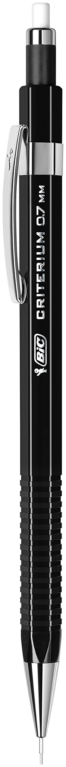 BIC 892277 Druckbleistift CRITERIUM, 0.7 mm, HB, inkl. 3 Minen, Schachtel à 12 Stück, schwarz