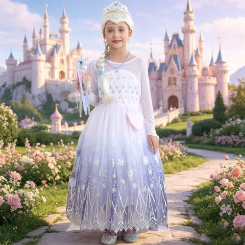 Disfraz Princesa Blanco para Niñas 6-7 Años miniatura 2