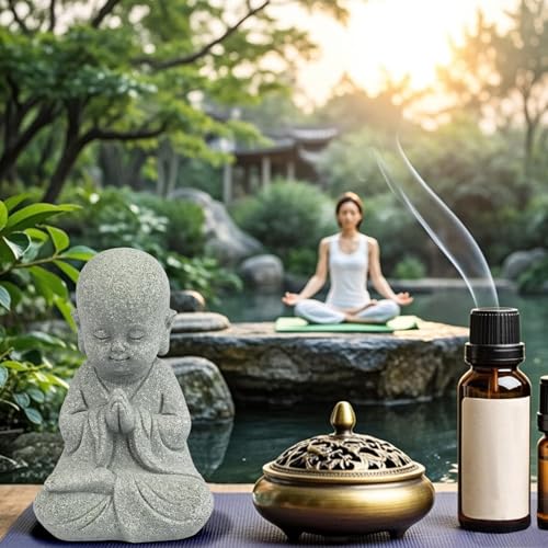 Estatua de Buda para Meditación en Piedra Arenisca miniatura 2