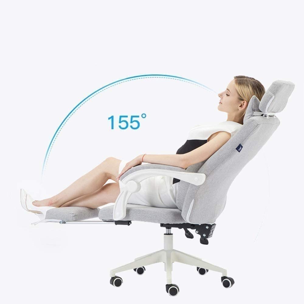 Bürostuhl, Schreibtischstuhl, Bürocomputertisch und Sessellift, Drehstuhl, ergonomischer Bürostuhl aus Baumwolle und Leinen, gepolsterter Sitz, Liegestuhl, Spielstuhl, Vollmond