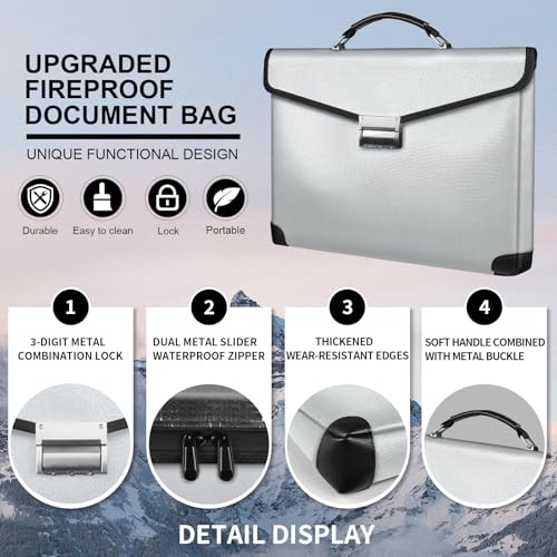 Fireproof & Waterproof Document Bag with Lock - $43.99 - Image 4