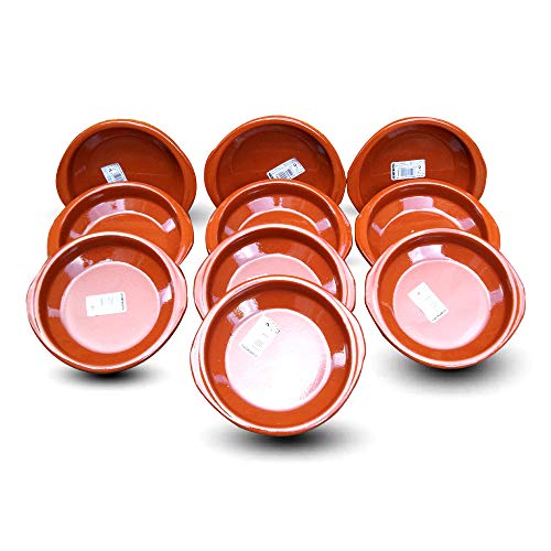 Set of 10 Spanish Terracotta Tapas Dishes / Cazuelas - 16 Centimeter Diameter