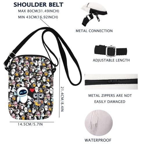 Image of W And E Love Crossbody Bag Cartoon Couples Animated Film Cinephile Gift