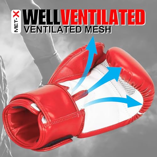 Met-X Pro Boxing Gloves, Gym Training Equipment Gloves for Men & Women, MMA, Muay Thai, Kickboxing, Sparring, Sports Jr - Image 3