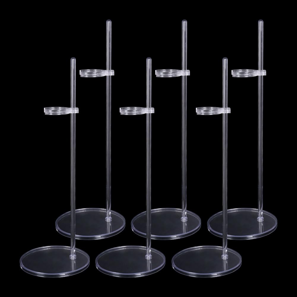UCanaan Supporto per bambole trasparente 11,8" 6 pezzi accessori espositivi per bambole 11"-13"