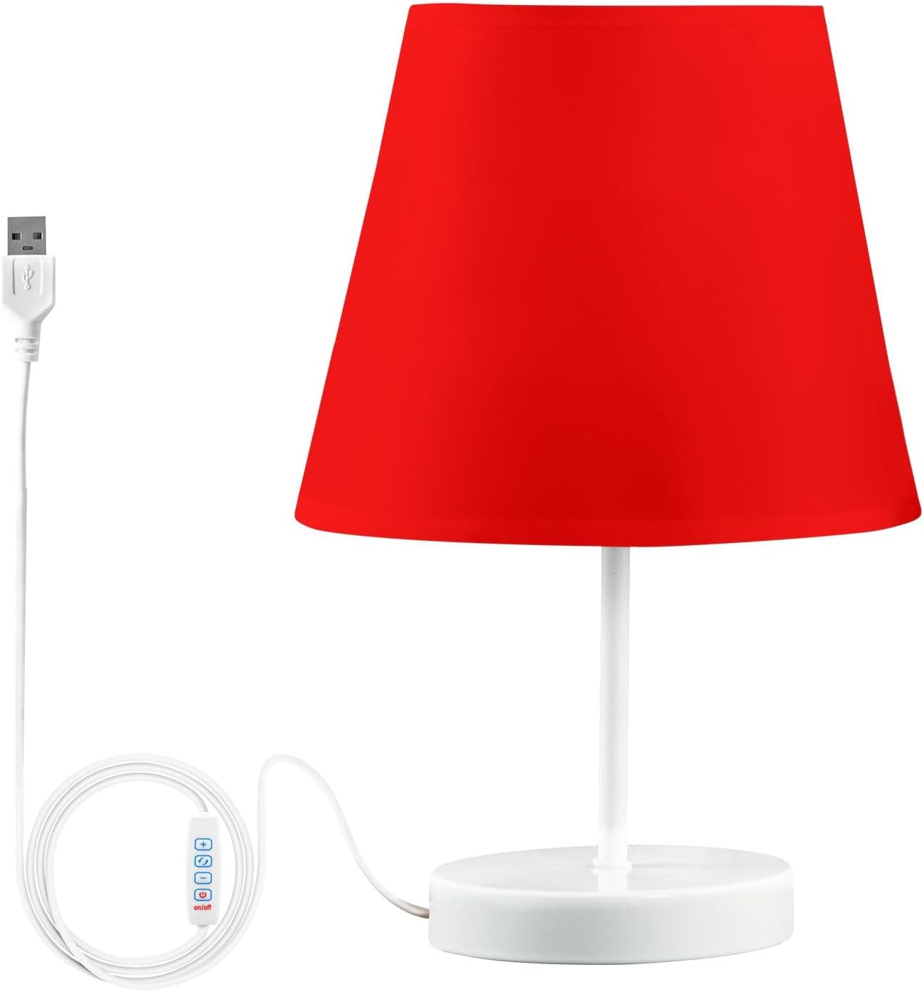 ODAWA Night Stand Lights for Bedroom Red Lamp for Bedroom with USB Port Portable Table Lamp