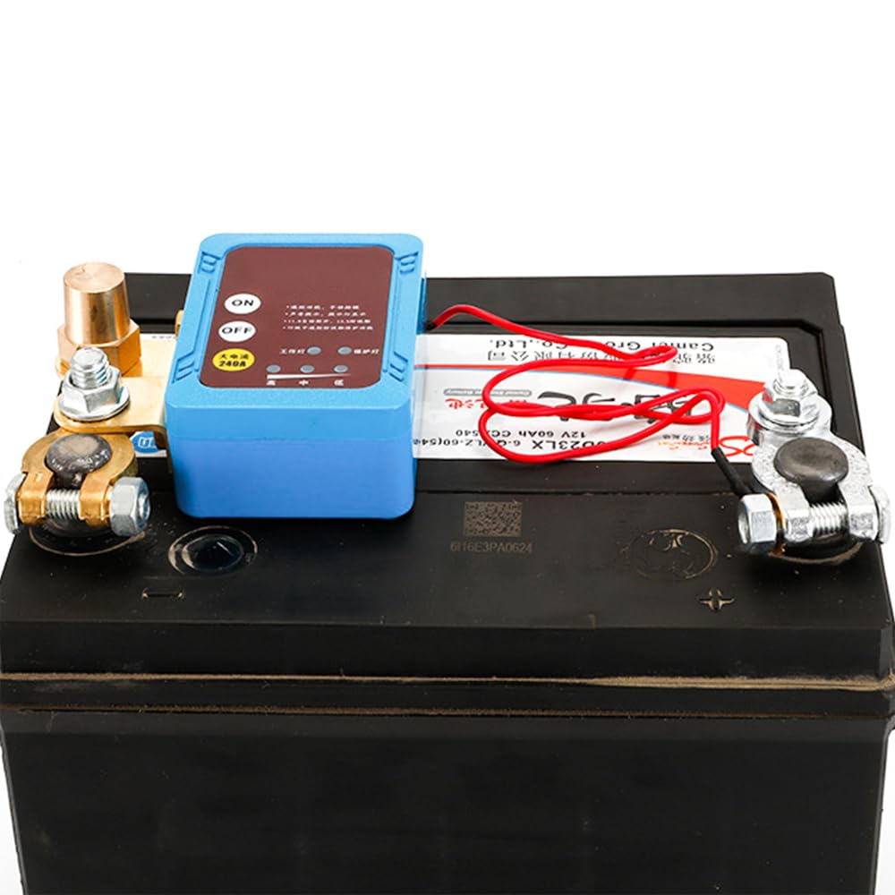 Alnicov Interrupteur isolateur de batterie de voiture télécommandé sans fil, interrupteur isolateur de batterie 12 V 240 A, interrupteur antivol de batterie RV et marine