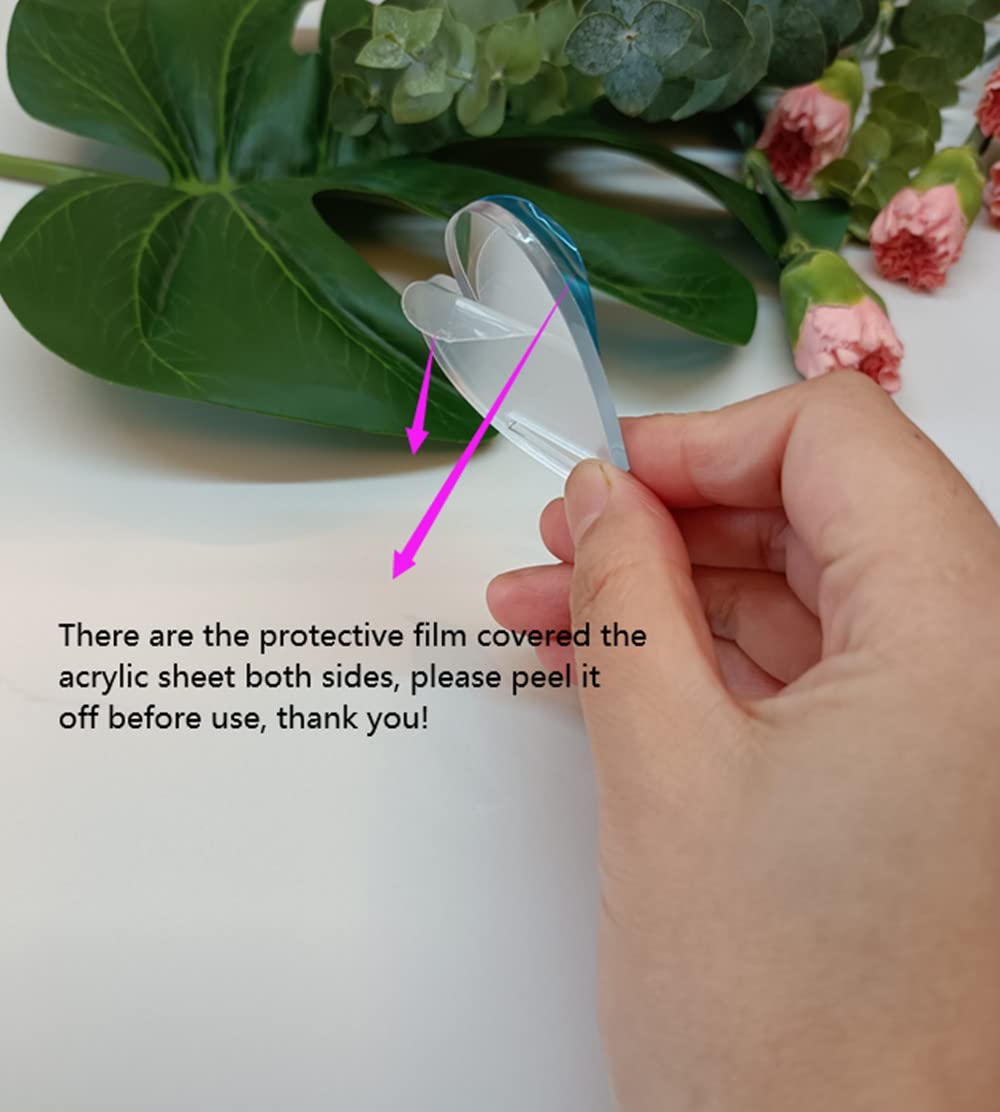 XIAOYUE 20pcs of Blank Wedding Drink Charm,DIY Heart Place Names Wedding Favours,Hearts Acrylic Drink Markers (Silver Mirror)