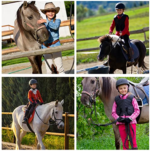 Beroy Kids Horse Riding Knee-Patches Pants Girls Equestrian Front-Zip Breeches Legging With Pockets thumb #3