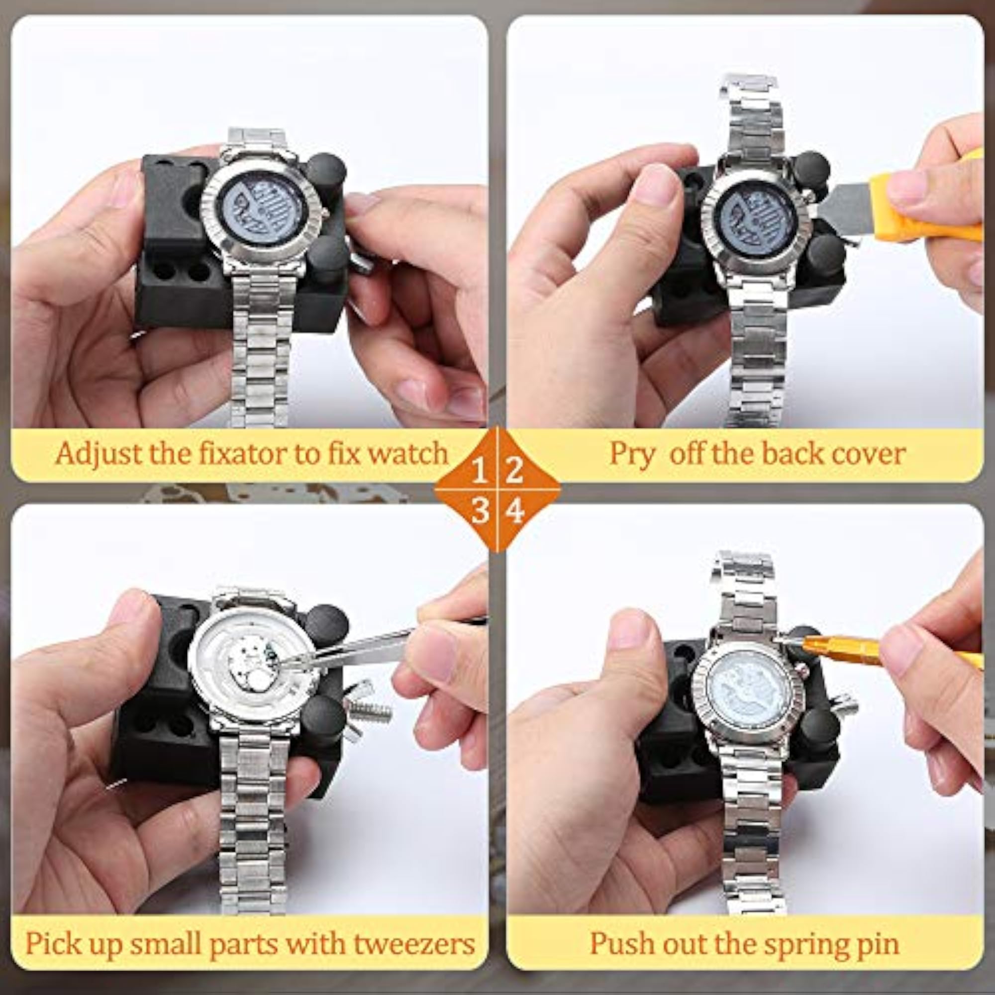151-Piece Watch Repair Kit with Essential Tools