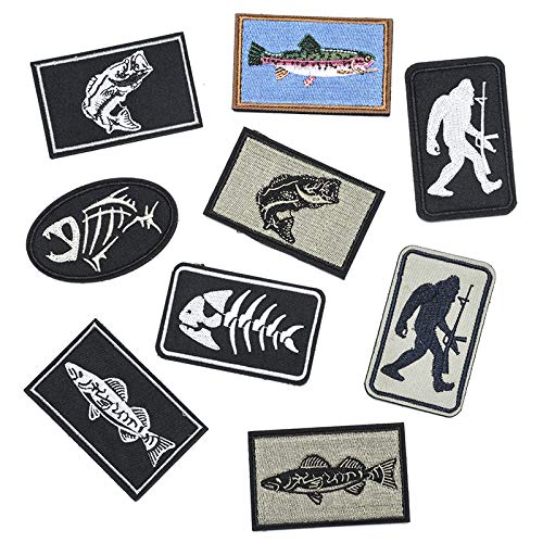Butie 9pcs with Hook & Loop Funny Military Patch Embroidery Army Badge Set for Backpack Hat Vest Tactical Morale Patches(RF-64