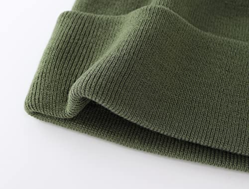 Image of Home Prefer Mens Winter Hats Acrylic Knit Cuff Beanie Cap Warm Womens Beanie Hat