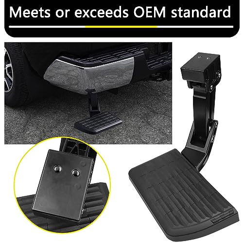 PTS30-34000 Truck Bed Step Tailgate Step Compatible with Toyota Tundra 2022 2023 Retractable Folding BedStep Bumper Tailgate Step Left Side Only