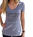 It's Your Day Clothing Mommin Ain't Easy Gray Soft Tri-Blend Women's V Neck Shirt (Large)