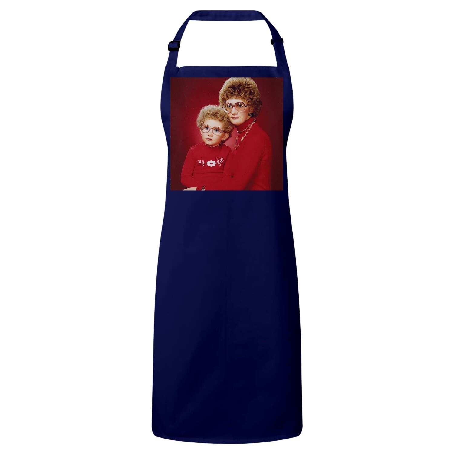 Tablier cuisine retro mere enfant pull rouge vintage ringard en coton - 4